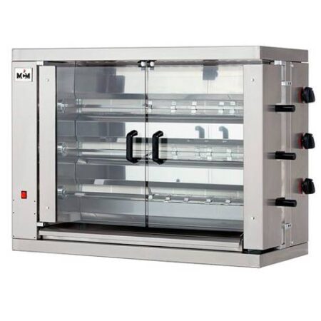 ASADOR DE POLLOS VERTICAL A GAS 3 ESPADAS 3 EG MCM .