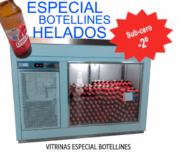 Vitrina ESPECIAL BOTELLINES HELADOS 1.50 metros