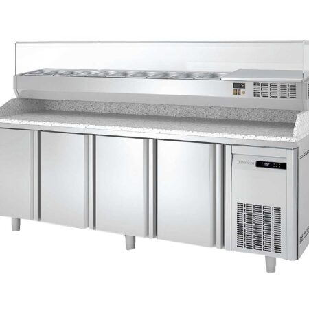Mesa fría para pizzas 4 puertas