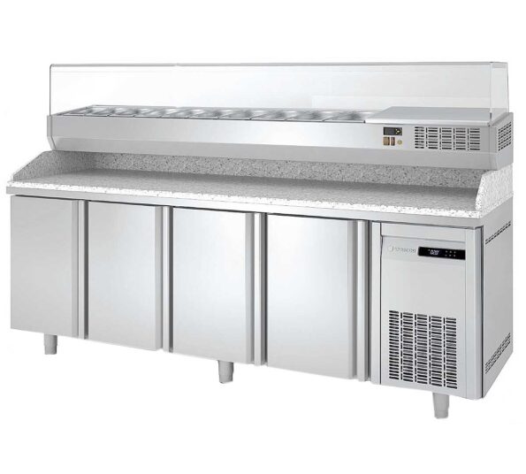 Mesa fría para pizzas 4 puertas