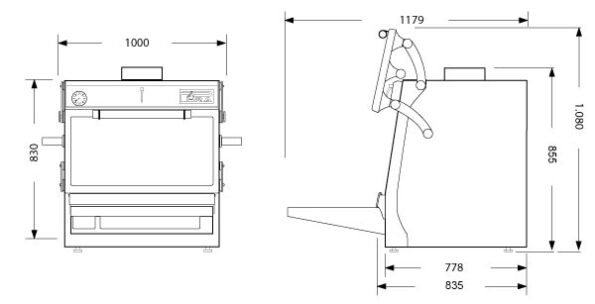 HORNO DE BRASA PIRA 90 LUX Inox ED