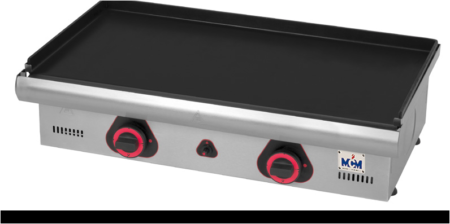 PLANCHA DE ASAR ECONÓMICA PAVONADA MONOFÁSICA A GAS ECO-45PV MCM