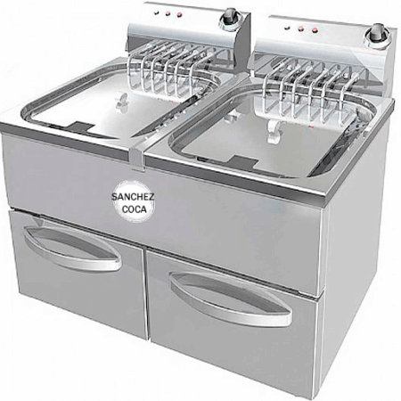 FREIDORA DE ACEITE CON CABEZAL FIJO modelo FAHP 10+10 230 V