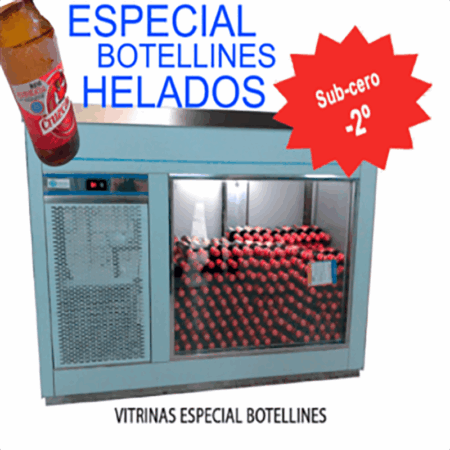 Vitrina botellines helados
