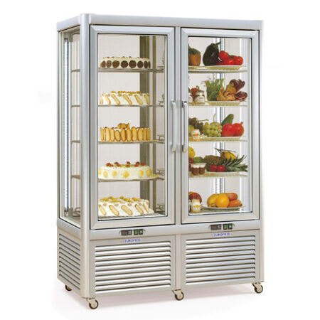 Armario 4 caras de cristal pastelería Tecfrigo PRISMA 800 TN / BT GT-G mixto