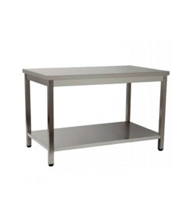 Mesa central desmontable con entrepaño 2000x600mm